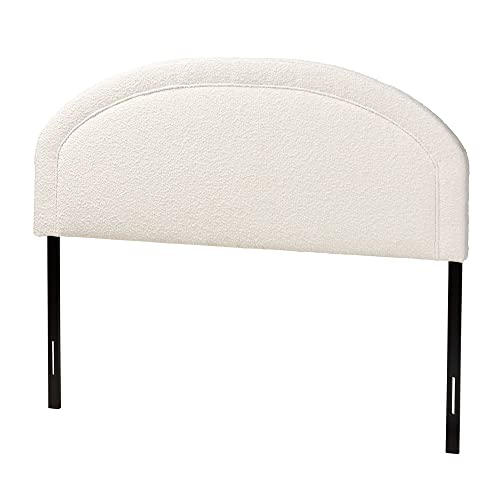 Baxton Studio Fiana Modern Cream Boucle Fabric Queen Size Headboard