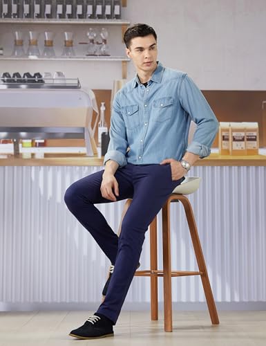 Image of Peter England Men's Super Slim Fit Casual Trouser Chinos