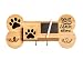 Emotiset hölzerne Wandaufhänger mit 6 Haken Ideal für hängende Leinen und Zubehör für Ihren Hund oder Pet.Customizable mit Chalkboard enthält Kreide marker.Gift Tierliebhaber.