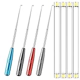Buddy par exce Fish Hook Remover Tool 4PCS Fishing Hook Remover Tool Stainless Steel Fishing Hook Detacher Accessory for Fishing Saltwater Freshwater Decoupling Device 4 Colors