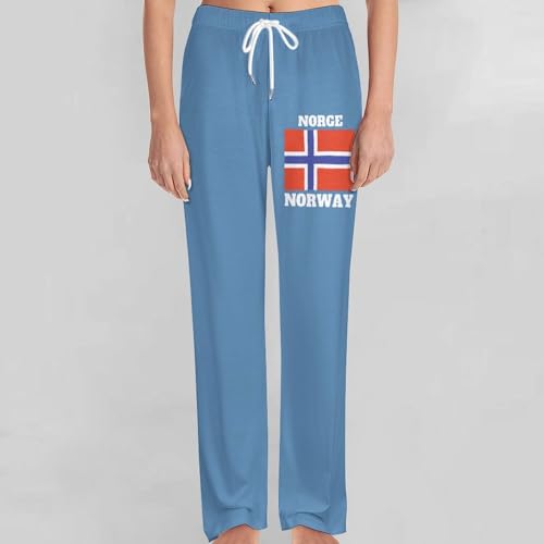 Norge Norway Flag Pajama Pants Pockets Pajama Bottoms Men And Women Sleepwear4