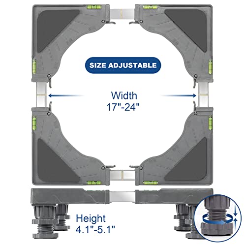 image for Nefish Mini Fridge Stand Adjustable Refrigerator Stand with 4 Strong F