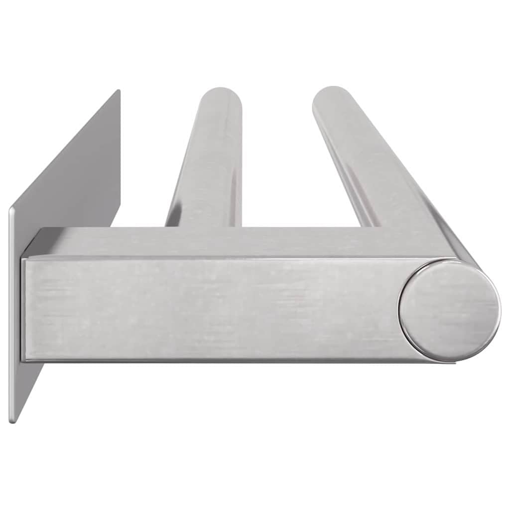 Toallero de acero inoxidable 40 x 9 x 4 cm cepillado montaje en pared inoxidable ahorra espacio para cuarto de baño WC cocina con almohadillas autoadhesivas y diseño giratorio