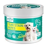 SmileDenX Dog Eye Wipes, Gentle Eye Wipes for Dogs & Cats, Pet Eye Cleaner Wash Removes Discharge, Crust, Debris, and Gunk (100, Unscent)