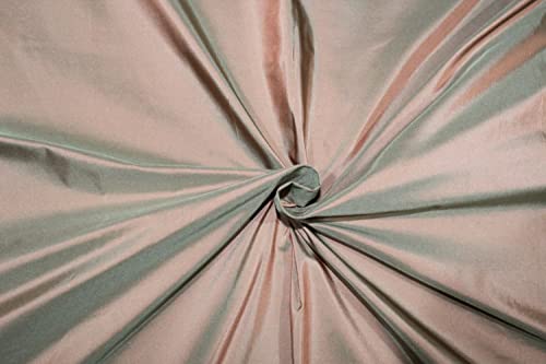 Soie irisée saumon vert TAF298 tissu taffetas pour robe de soirée de mariage élégante 137 cm
