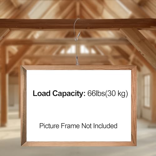 Image of 2PCS Picture Hanging Wires, 1m*1.5mm Adjustable Wire Picture Hanging Kit, Mirror Frame Hanging Kit for Photo Frame Picture Artwork, Mirror Hanging, Holds up to 66 lbs. (A-1M-2PCS), ‎Silver