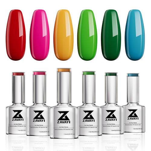 Set de 6 Colores Gel para Uñas Kit No Tóxico miniatura 1