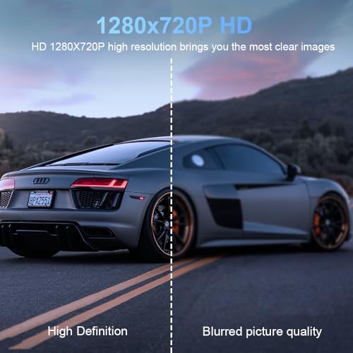Image of Car Backup Camera, Waterproof HD 12 LED Night Vision Rear View Camera, 170 Wide View Angle Camera, Universal for Cars, SUV, Trucks, RV