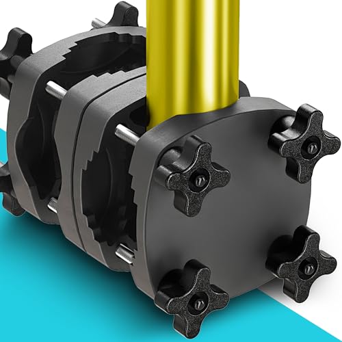 Menz Sonnenschirmhalter Balkongeländer - Bombensichere Schirmhalterung Balkongeländer als kompakter Sonnenschirmständer Balkon, absolut universelle Sonnenschirm Halterung Balkon in Schwarz