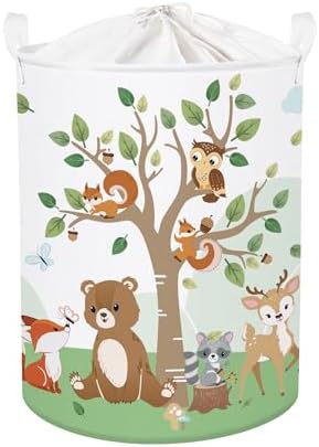 Grande Cesta Ropa Sucia Bonito Animal del Bosque Plegable Cestos ...