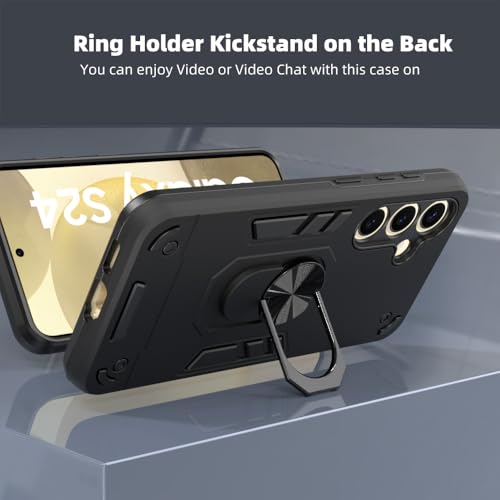 Image of NDCOM for S24 Cover | Premium Samsung S24 Back Cover for Enhanced Protection S24 Back Cover for Ultimate Device Safety and Style | Ring Holder Case