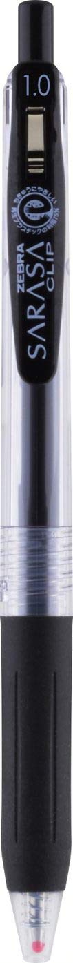 Zebra Pen Sarasa Gelschreiber, einziehbar, dicke Spitze, 1,0 mm, schwarze Tinte, 12 Stück
