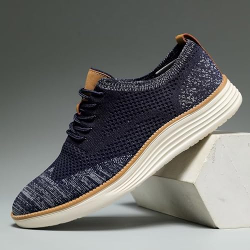 Mens Casual Dress Shoes Fashion Walking Sneakers Mesh Business Oxfords Work Lightweight Soft Sole Zapatos2