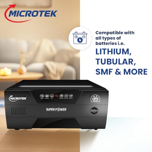 Image of Microtek Inverter for Home, Office & Shops | Super Power New 1200 12V Pure Sine Wave 1115VA / 925W UPS | Wide Voltage Range | High Efficiency | 3 Years Warranty