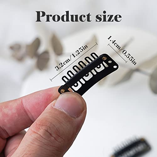 60 Pezzi Clip per Parrucca Intrecciati 6 Denti a