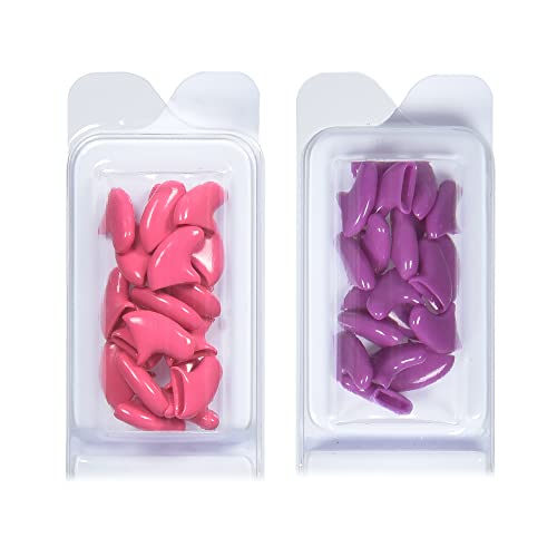 Image of Kitty Caps Nail Caps for Cats Hot Purple & Hot Pink, X-Small - Safe, Stylish & Humane Alternative to Declawing Covers Cat Claws, Stops Snags and Scratches FF9315PCS3 (Under 5 lbs) (Pack of 3)