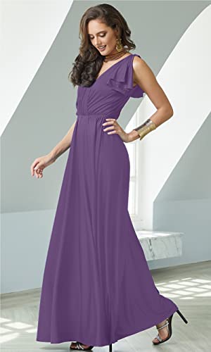 Image of KOH KOH Womens Long Sleeveless Bridesmaid Wedding Guest Prom Maxi Dress