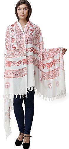 Printed Om Namah Shivai Prayer Shawl - PolyCotton