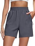 MAGCOMSEN Womens Golf Shorts 5 Inch Lightweight Quick Dry Hiking Cargo Water Shorts 2025 Summer Casual Travel Grey, XL