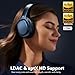 1Mii AI E700 Hybrid Active Noise Cancelling Headphones, Bluetooth Over Ear, Wireless Hi-Res Audio with LDAC & aptX Low Latency for Airplane Travel & Home TV, AI Translation & Custom EQ via APP, Blue