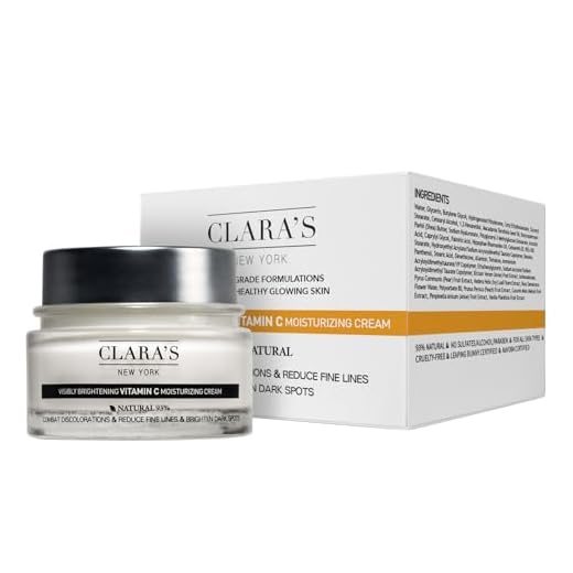 CLARA'S NEW YORK Visibly Brightening Vitamin C - Moisturizing Cream for Brightening and Healthy Glowing Skin - 50 ml
