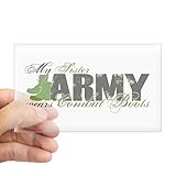 CafePress Sister Combat Boots Army Rectangle Bumper Sticker Car Decal