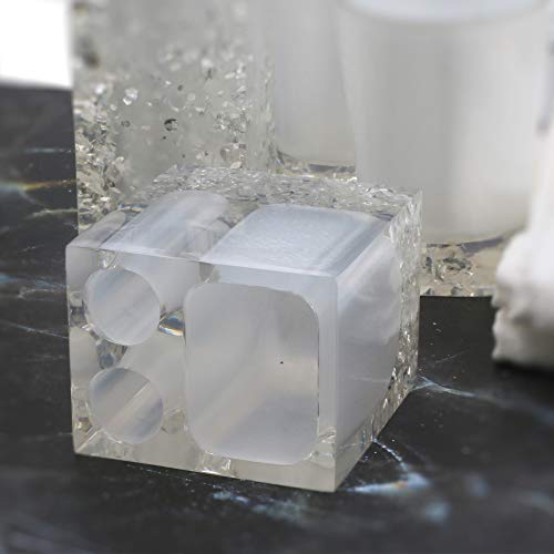 Generic 5-Piece Resin Bathroom Accessory Set With Soap Dish, Dispenser, Toothbrush Holder And Tumbler, White #TOP2