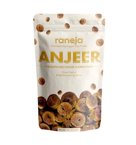 Image of RANEJA 100% Natural Premium Dried Figs | 700Gm | Dried Anjeer | Rich Source of Calcium & Fibre | Source of Iron, Naturally | Low In Fat | Healthy Snack | Good For Weight Loss | Festive Gifting