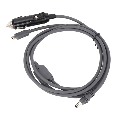 FTVOGUE Cable de Alimentación CC 3 en 1, Construcción de Goma, Conector para Encendedor de Cigarros de 12 V y 24 V, 6,6 Pies para Mini Antena Parabólica y Viajes Al Aire Libre