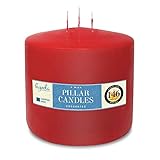 velas gigantes de cera TAMAÑO: 150 mm de diámetro x 150 mm de altura. PAQUETE: paquete de 1 unidad. COLOR: Rojo. TIEMPO DE COMBUSTIÓN: 146 horas. AJUSTES: Portavelas estándar para cirios y velas grandes. VELA: Vela Grande con Tres Mechas Sin Aroma . MECHA: 100 % algodón, no desprende humo, sin plomo se apaga sola.