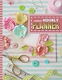  Undated Hourly Planner And 200-Page College-Ruled Notebook: 8.5x11 53-Week Non-Dated Weekly Daily Diary / 5AM - 10PM in 30 Minute Interval / With To ... Scrapbooker - Pastel Floral Hobby Theme
