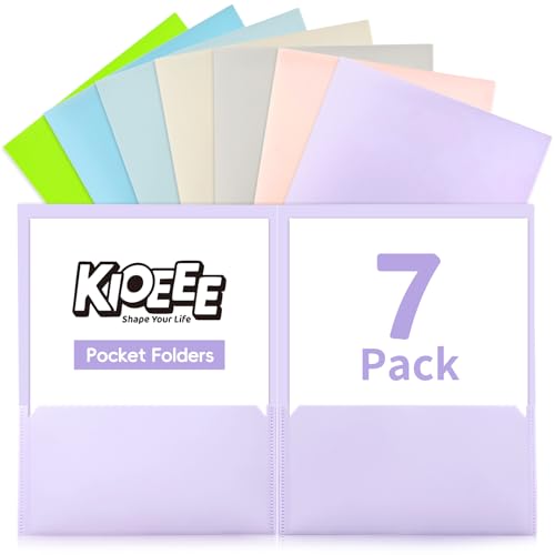 KIOEEE Classeurs poches 7 ensemble plastique robuste lettre