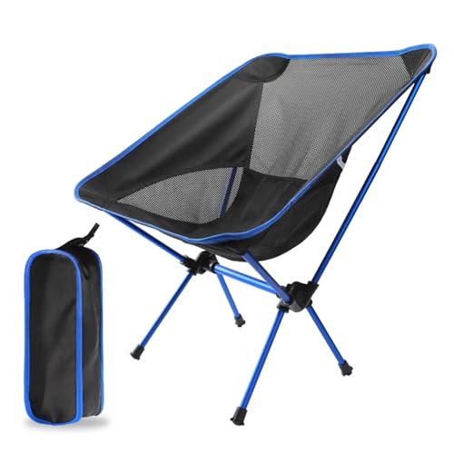 Chaise de lune pliante orange ultralégère pour camping et randonnée