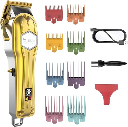 Surker Hair Clippers for Men Hair Trimmer for Men Cordless Beard ...