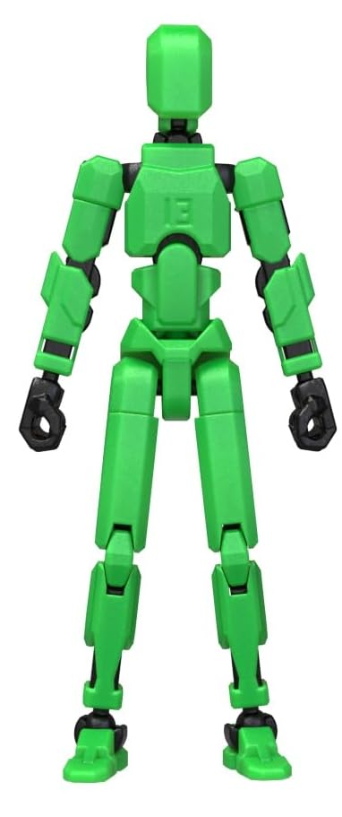 Image of DIY Dummy-13 Action Figure Robot | Fully Articulated Action Figure Toy | 3D Printed (5.4inches) (Green-Black)