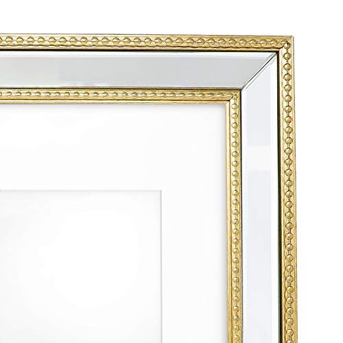 Buy Isaac Jacobs 11x14 (Matted 8x10) Gold Mirror Bead Picture Frame