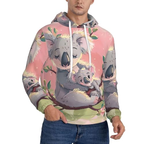 Sweat à capuche koala unisexe avec poche kangourou confortable pour le sport