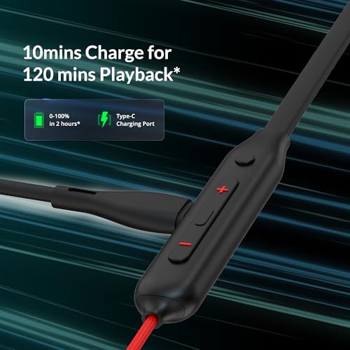 Image of AROMA NB121 Buzz Upto 60 Hours Playtime*, ENC, Magnetic On /Off Fast Charging Bluetooth