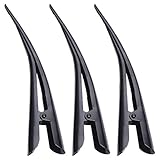 Paket: Lieferung mit 3 Stück schwarzen Alligator-Haarspangen für das Haarstyling.
