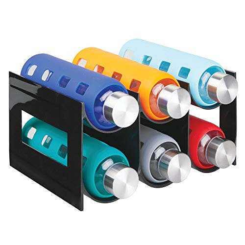 mDesign - Flessenrek - wijnrek - waterflessen/wijnflessen - met 2 etages en 6 houders - voor aanrechten, voorraadkasten… - Afbeelding 8