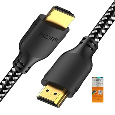 Mindful Design 4K HDMI Cable 10 ft | High Speed HDMI Cables, Braided Nylon & Gold Connectors, 4K @ 60Hz, Ultra HD, 2K, 1080P, ARC & CL3 Rated | for Laptop, Monitor, PS5, PS4, Xbox One, Fire TV, & More