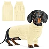 chihuahua teacup adulte Pull Chien Ultra Doux en Tricot - Vêtement d'Hiver Confortable pour Petites et Grandes Races - Nos pulls pour chiens en tricot épais sont confectionnés en fil acrylique stretch premium pour une chaleur et un confort optimaux. Ce vêtement chien au tissu doux et respirant convient aux peaux sensibles, offrant une liberté de mouvement totale tout en gardant votre animal au chaud à l'intérieur comme à l'extérieur. Idéal comme vetement chien d'hiver pour les promenades hivernales