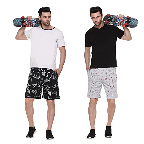 Image of Men's Cotton Sports Shorts with Zipper Pocket (Pack of 2)