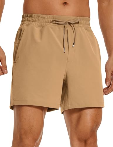 Image of CRZ YOGA Men's Linerless Workout Shorts 5'' - Lightweight Quick Dry for Running Sports Athletic Gym with Pockets