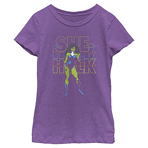 Image of Marvel Girls' Marvel Classic She Hulk Girls Short Sleeve Tee Shirt