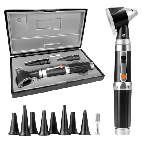Image of MCP OT-10G Otoscope - Ear Scope with Light, Fiber Optic Otoscope, Lightweight Pocket Diagnostic Ear Checker Kit for Nurse,Kids,Adults (Black)