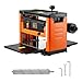 VEVOR 13-Inch Spiral Thickness Planer, Woodworking Power Benchtop Planer, with 2000W 23500 RPM Powerful Motor, Single Speed, for Hard & Soft Wood Material