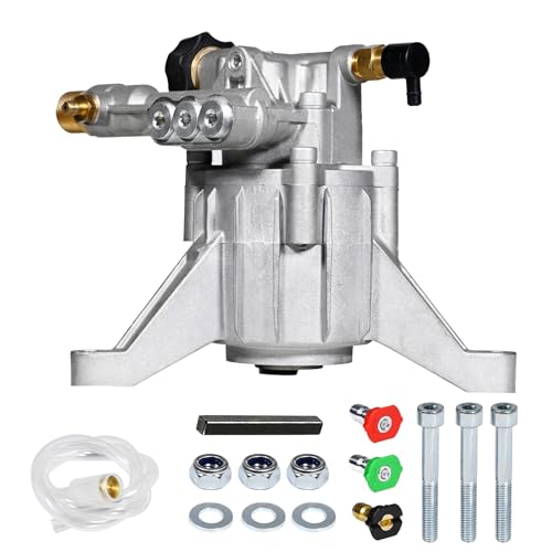 TOOLCY 7/8" Shaft Vertical Pressure Washer Pump - Rear Inlet/Outlet Max 3100 PSI @ 2.5 GPM OEM & Power Washer Pump for Gas Washer, More Replacement for Simpson, Ryobi, Honda etc