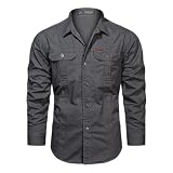 Chemise Cargo pour Homme Chemise Tactique Militaire. Style unique, design novateur, chemise de sport extérieure pour hommes chic, soulignant les proportions de votre corps, vous rendant plein de charme masculin, créez facilement un look décontracté ou professionnel.
