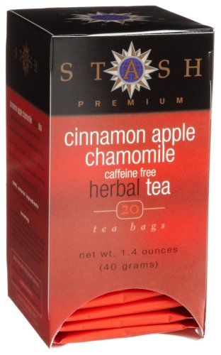 Image of Stash Tea Cinnamon Apple Chamomile Herbal Tea - Caffeine Free, Non-GMO Project Verified Premium Tea with No Artificial Ingredients, 20 Count (Pack of 6) - 120 Bags Total